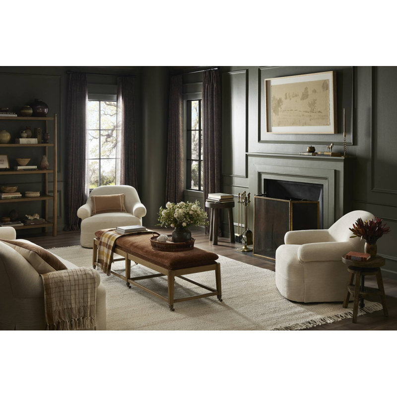 Arden Swivel Chair, Bergamo Parchment