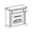 Foyer électrique blanc - l 41,47 po x P 14 po x H 40 po, compacte, télécommandée, hauteur de flamme réglable, élégante et polyvalente, surface lisse, design 3D, décor classique, flammes réalistes
