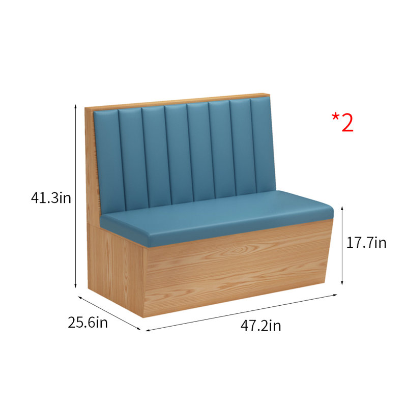Bancs de restaurant modernes et simples avec banc de rangement rembourré en similicuir
