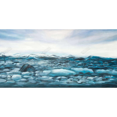 Glaciers in iceland - 15.75"x31.50" Desk mat