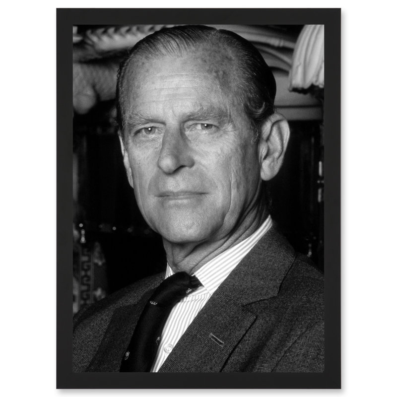 Prince Philip Duke Edinburgh - Single Picture Frame Print, 32.3cm H x 23.4cm W x 1.5cm D
