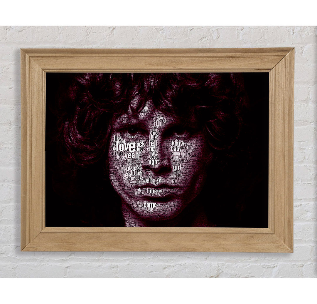 Jim Morrison Words - Einzelne Bilderrahmen Kunstdrucke