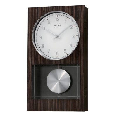 QXH046BLH Pendulum Wall Clock, Brown