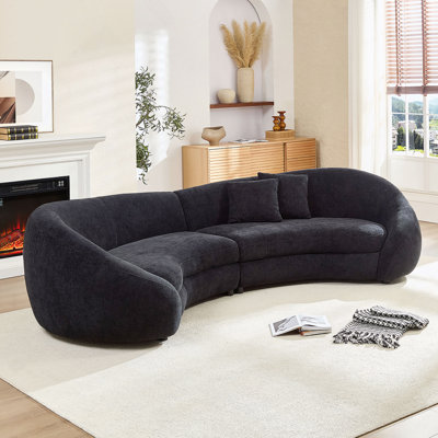 Modern Curved Sofa With Unique Love Heart Design, Ideal For Various Spaces And Promoting Intimate Gatherings