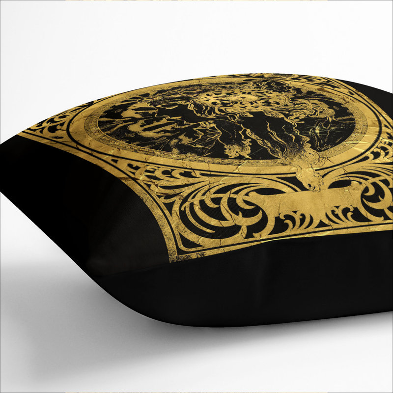 Square Cushion, Black, 55cm H x 55cm W x 20cm D