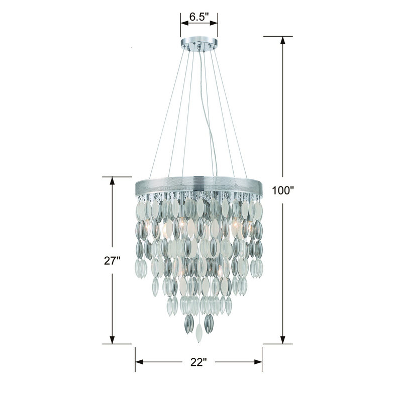 Garstang 9 - Light Dimmable Tiered Chandelier