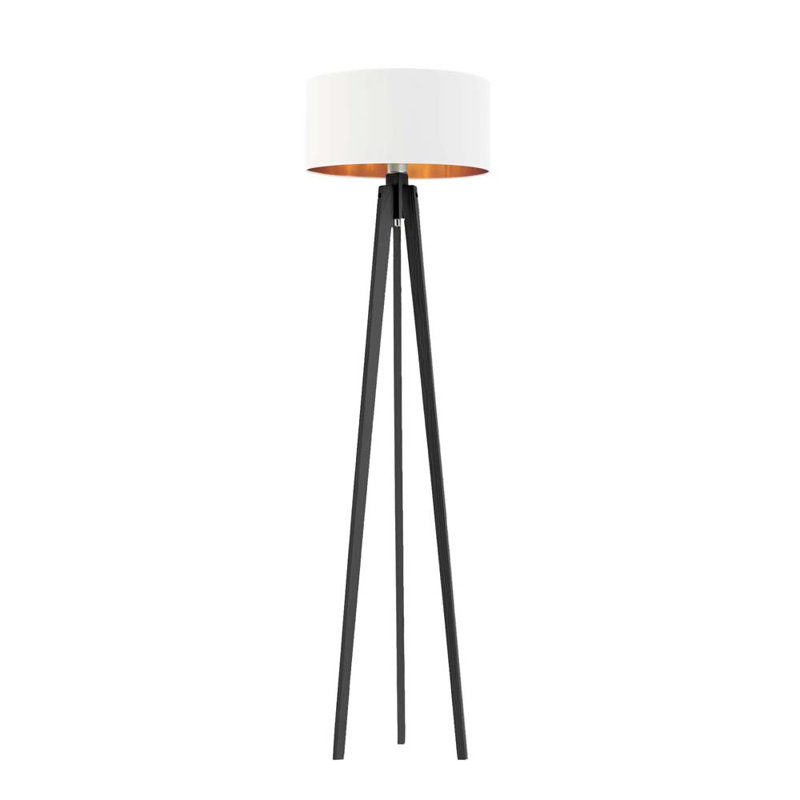 Albritton 149cm Tripod Floor Lamp, White, White