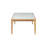 Eugene Coffee Table with Frosted Glass Top & Wood Legs-1605784599