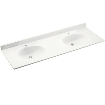 Plateau de meuble-lavabo double 73 po Chesapeake