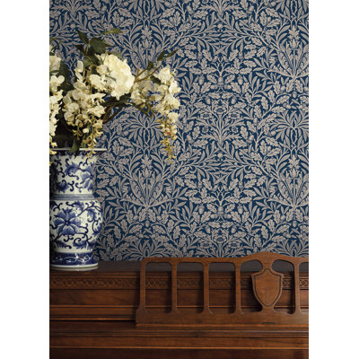 Acorn Indigo Peel and Stick Wallpaper