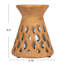 Porte-bougie en terre cuite Debossed pour pilier de 3 pouces