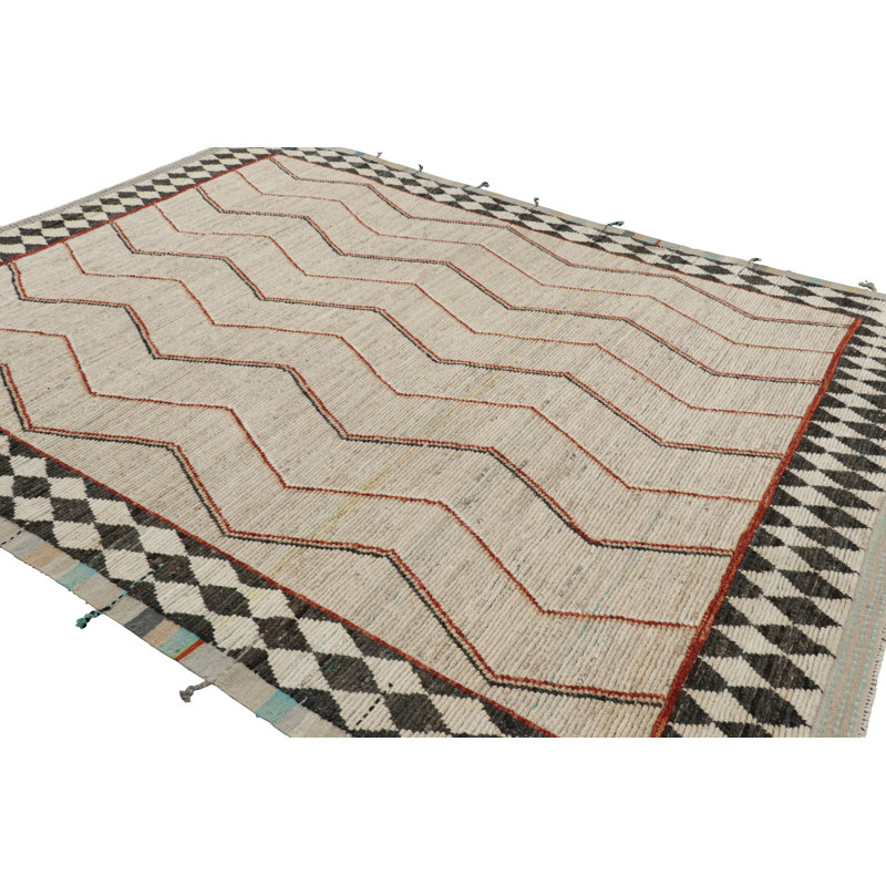 Moroccan Wool Area Rug, Rectangle 10' x 14'
