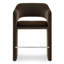 Tabouret de bar rembourré 24 po en velours 24 po entièrement assemblé avec accoudoirs-1623175926