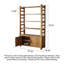 Bibliothèque en bois Zen-Style Old Elm