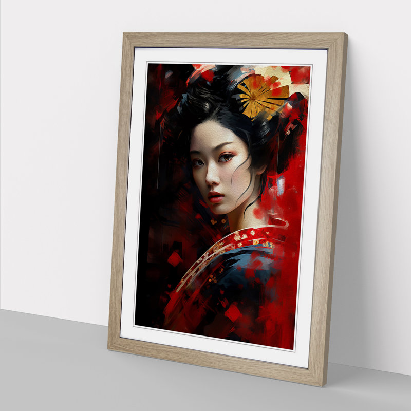 Single Picture Frame Print on Wood, 34cm H x 25cm W, Oak Framed