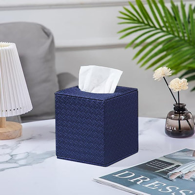 Square PU fabric Tissue Box Cover