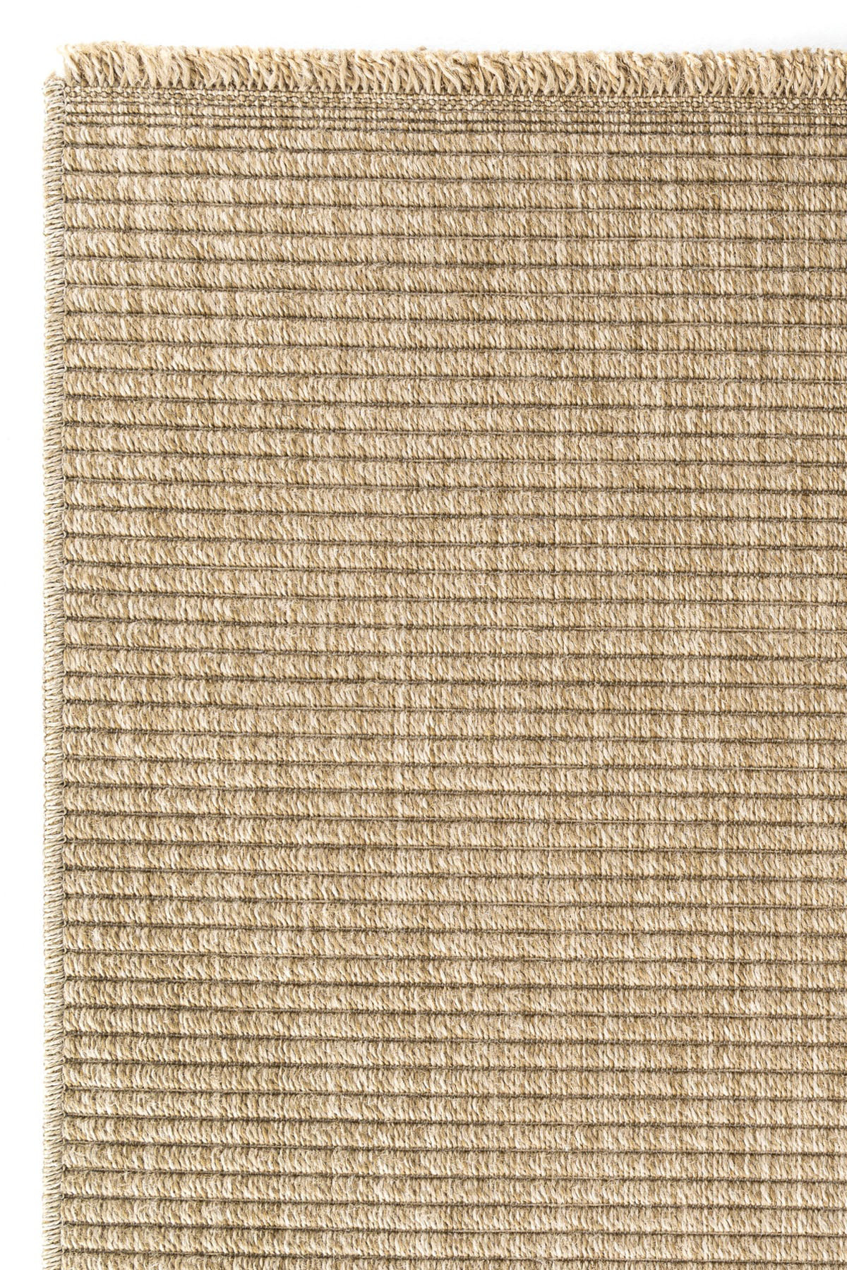 Hokku Designs Mocha Beige Jute Wicker Look Fringed Rug | Wayfair