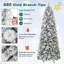 Arbre de Noël floqué avec aiguilles en pin-743715638