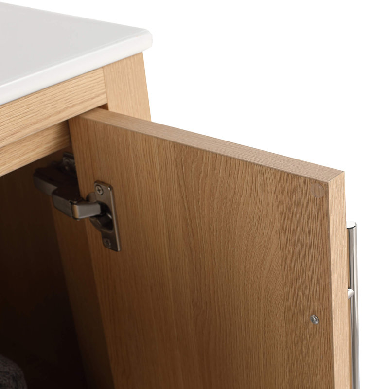 Winston Porter Healey Bathroom Vanity, Sand Oak