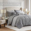 Ensemble d'édredon jacquard de luxe 10 pièces 10 pièces gris
