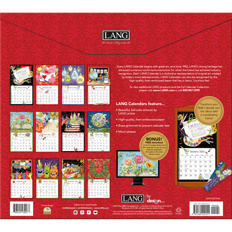 Lang Schoolhouse 2024 Wall Calendar | Wayfair lang-schoolhouse-2024-wall-calendar-wayfair