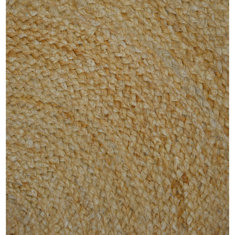 Amaur Rustic Natural Jute Round Hand Woven Area Rug - Reversible Design, Round 90 cm
