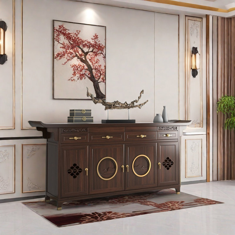 Nouveau buffet en bois massif de style chinois