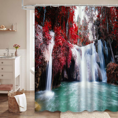 Magnifique rideau de douche avec 12 crochets