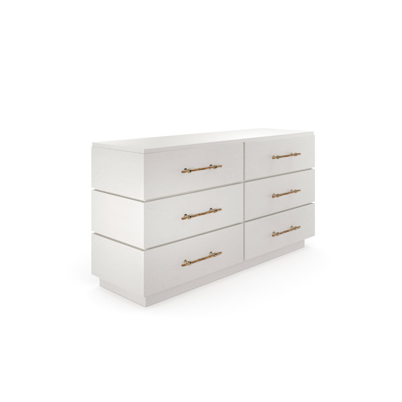 Commode 6 tiroirs Mattone, Lino Bianco