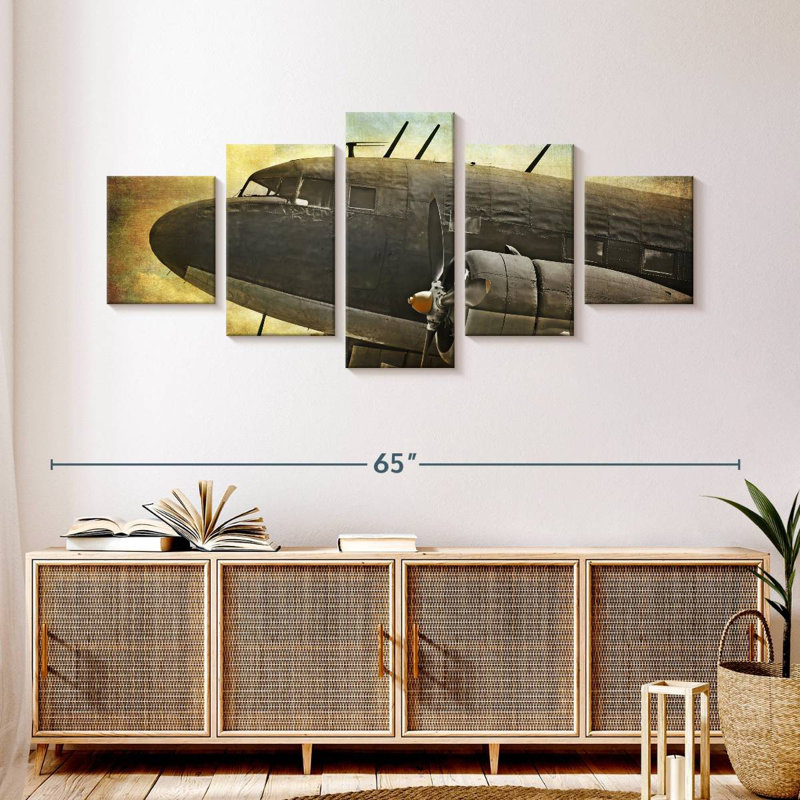 Aviation rétro, H 24 po x l 55 po