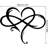Infinity Heart Wall Decor, Unique Infinity Heart Metal Art Wall Decor Love Sign Steel Wall Plaques Bedroom Ornaments for Home Wedding Decor, Room Living Room Decoration 13.78''x15.75''(Black)-324730261-324730263