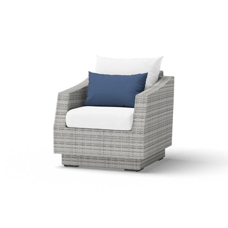 Cannes 5 Piece Club Seating Group with Cushions, Canvas Regatta Sunbrella® Canvas