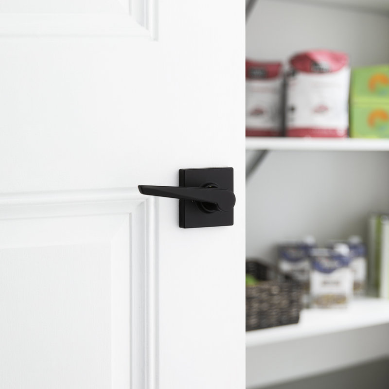 Faux levier de porte simple Tristan avec rosette Tristan, Noir mat