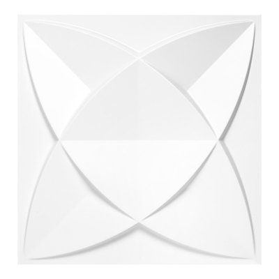 11.8'' x 11.8'' 3D Wall Panel in White (33-pack)
