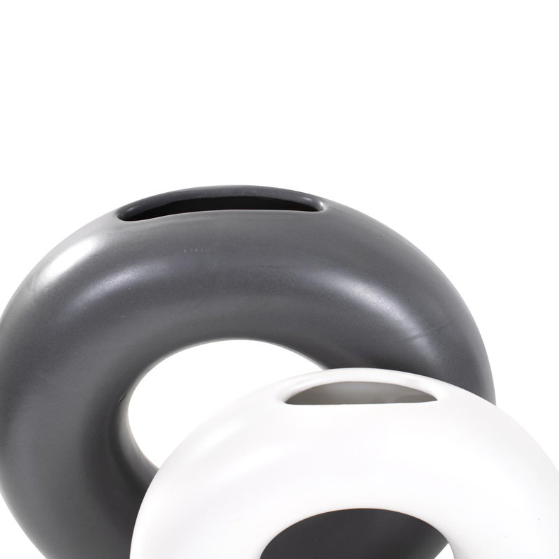Ronde Ring Ceramic Vase- Set of 2