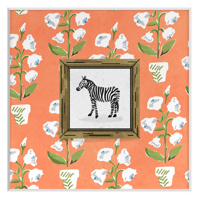 "Mughal Zebra 2" par Gibson, Dana, H 40 po x l 40 po, Blanc