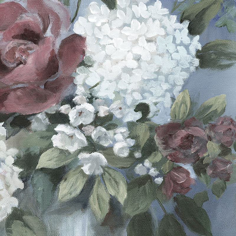 " Hydrangea Arrangement Soft " by Nan, 24" H x 24" W x 1.5" D