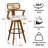 Swivel Upholstered Cane Back Counter Stools-592409352-592409355