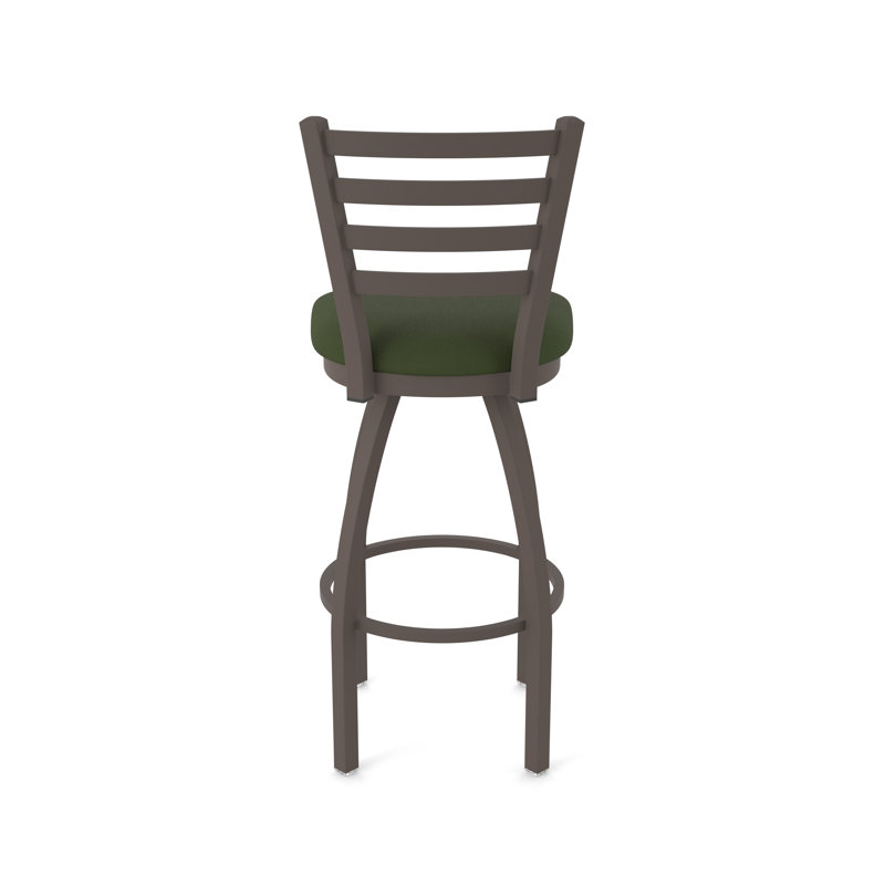 Jackie Swivel Stool, Bronze, Vinyl-Canter Pine, Bar Stool (30" Seat Height)