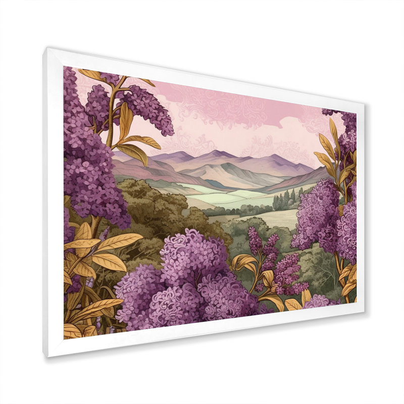 «Lilac mauve», reproduction sur toile, H 24 po x l 32 po x P 1 po, Cadre photo blanc