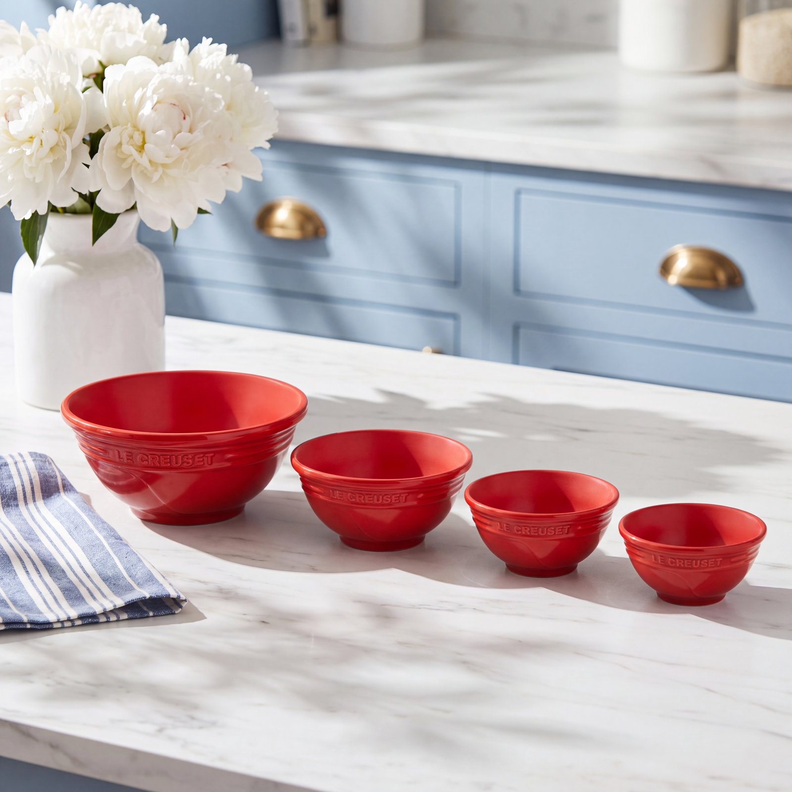 Le Creuset 4-Piece Prep Bowl Set, Cerise