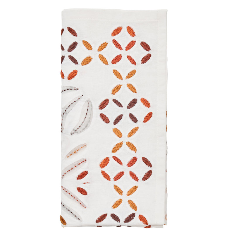 Malta Napkin, White/Brown