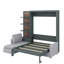 Grand lit escamotable avec canapé et tablettes-776597368