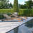 Perrin Teak Outdoor Reclining Chaise Lounger with Rear Wheels-492979229