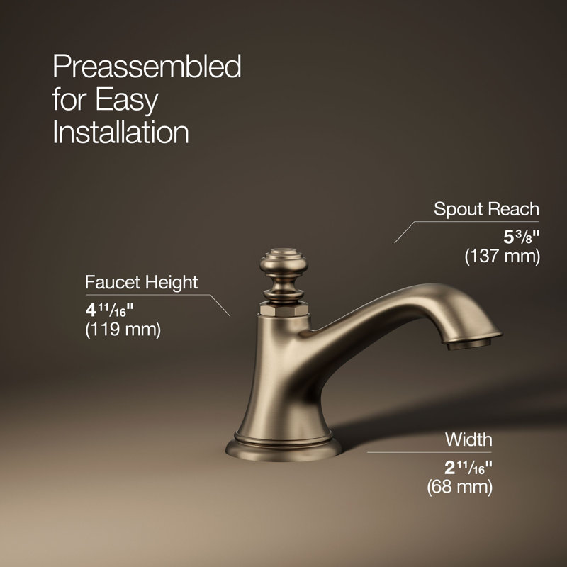 Artifacts Bathroom Sink Spout with Bell Design, Vibrant Brushed Bronze