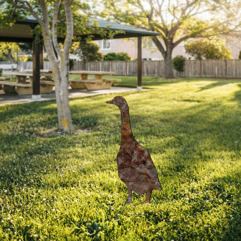 Elegant Black Metal Decorative Garden Object, 25.6 x 10.2 inches | 100% Metal, Thickness: 0.06 inches | Lightweight at 1.3 lbs, No Assembly Required | Perfect for Enhancing Outdoor Spaces with Style