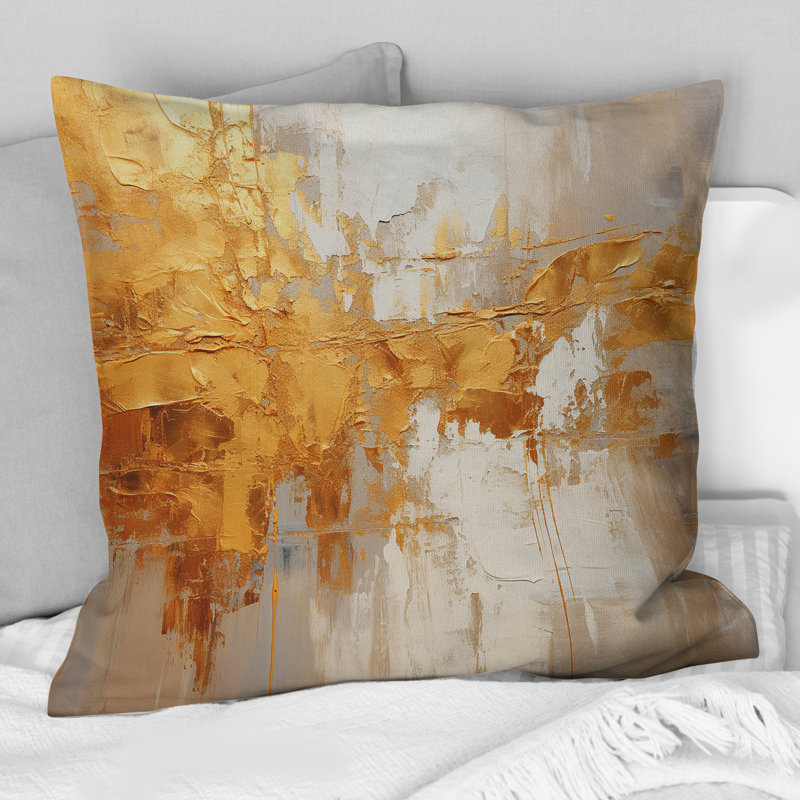 Coussin Golden Gleam VI - Abstract Collages