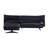 Crystin Dark Grey Armless Sectional Sofa With Metal Sled Base