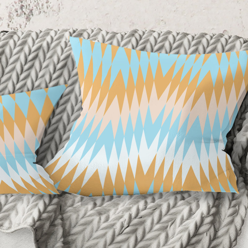 Coussin décoratif rétro imprimé rétro VI - Mid-Century, 18 po x 18 po