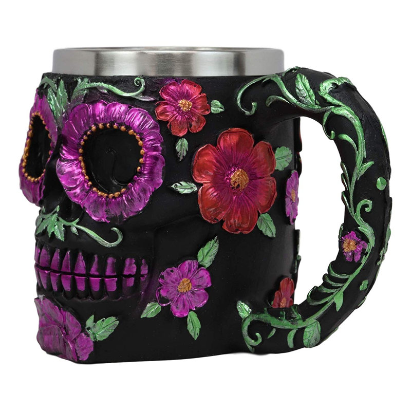 Grande tasse à café en mélamine de crâne Chauncy